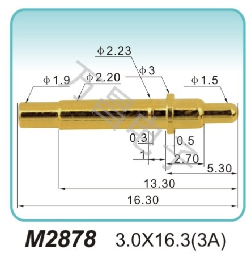 M2878 3.0X16.3(3A)Double-head Pogo Pin Direct sales